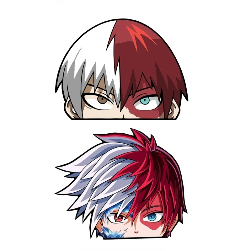 

Coolest Anime Decal SHOTO TODOROKI Peeking Car Sticker Vinyl PVC Decal for Truck Kid's Room Wall Laptop