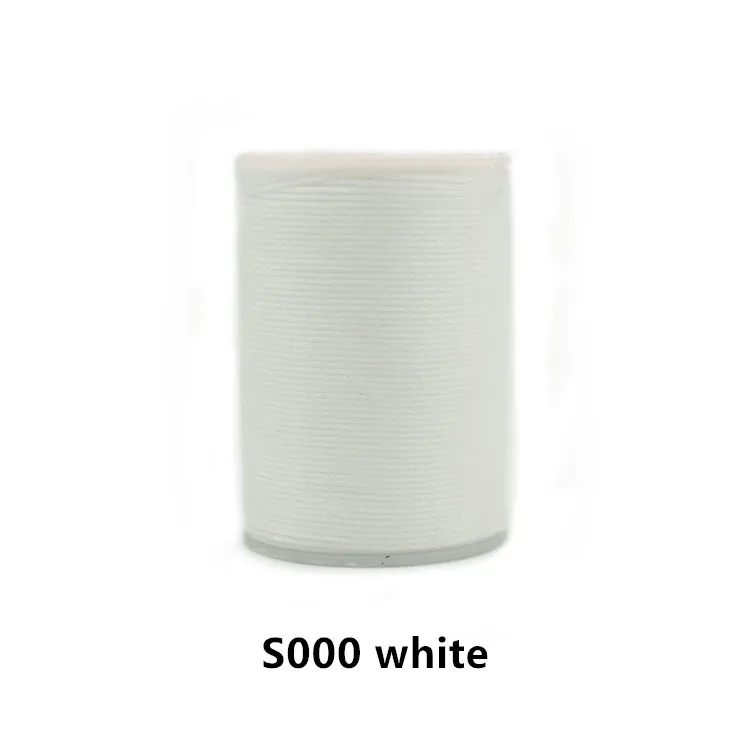 S000 white Распродажа DIY диаметр 0,55 мм кожаная круглая Вощеная швейная нить ручная прошитая полиэфирная круглая Вощеная цветная нить 40 цветов - Цвет: S000 white