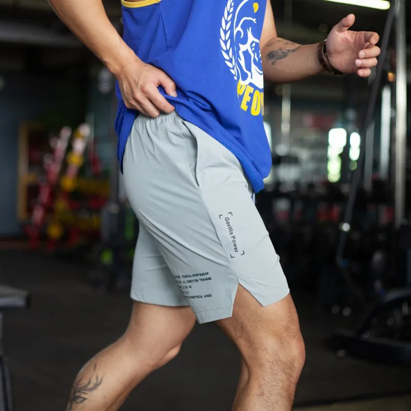 

2021 European and American new men's sports pants, men's shorts, five-point pants, summer casual running training, breathable la
