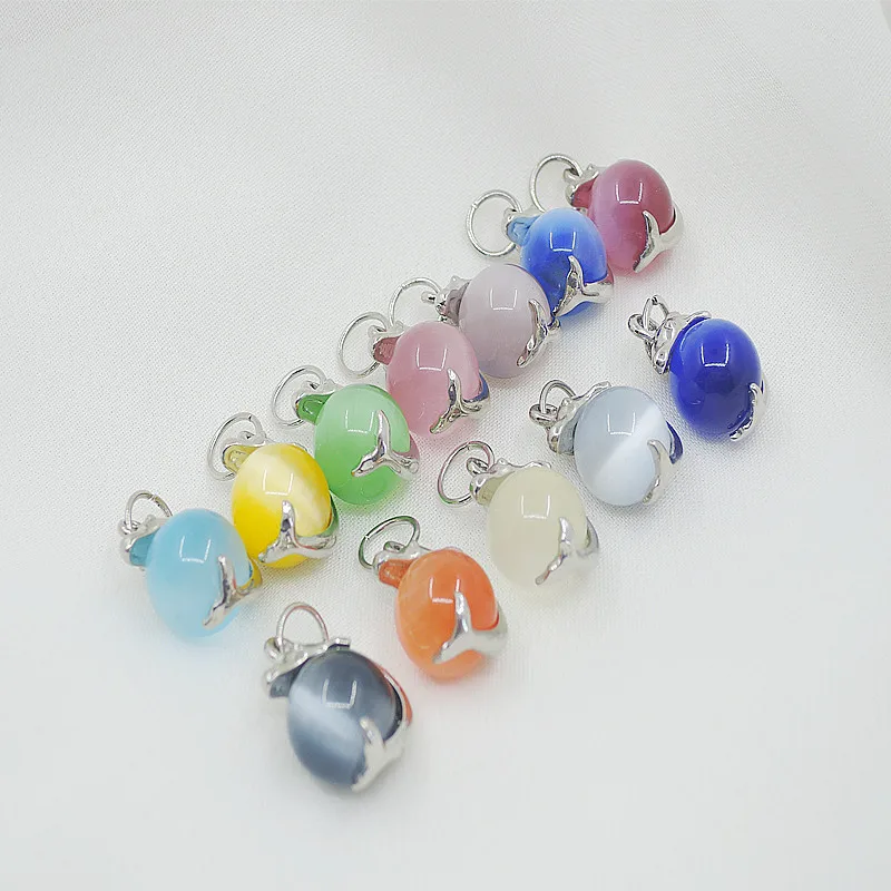 Бусины подвески в виде животных кошачий глаз Дельфина 10 мм для изготовления