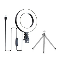 with tripod photography led ring light recording clip on usb multifunction for laptop phone selfie video conference lighting kit