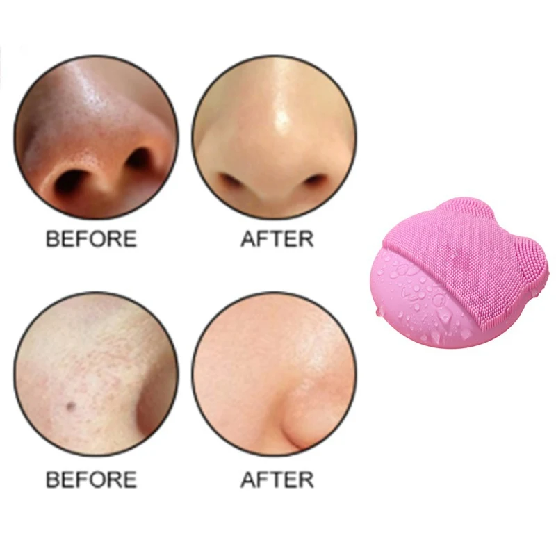 Очищающая щетка для лица с зеркалом массажер против морщин силиконовая глубокой