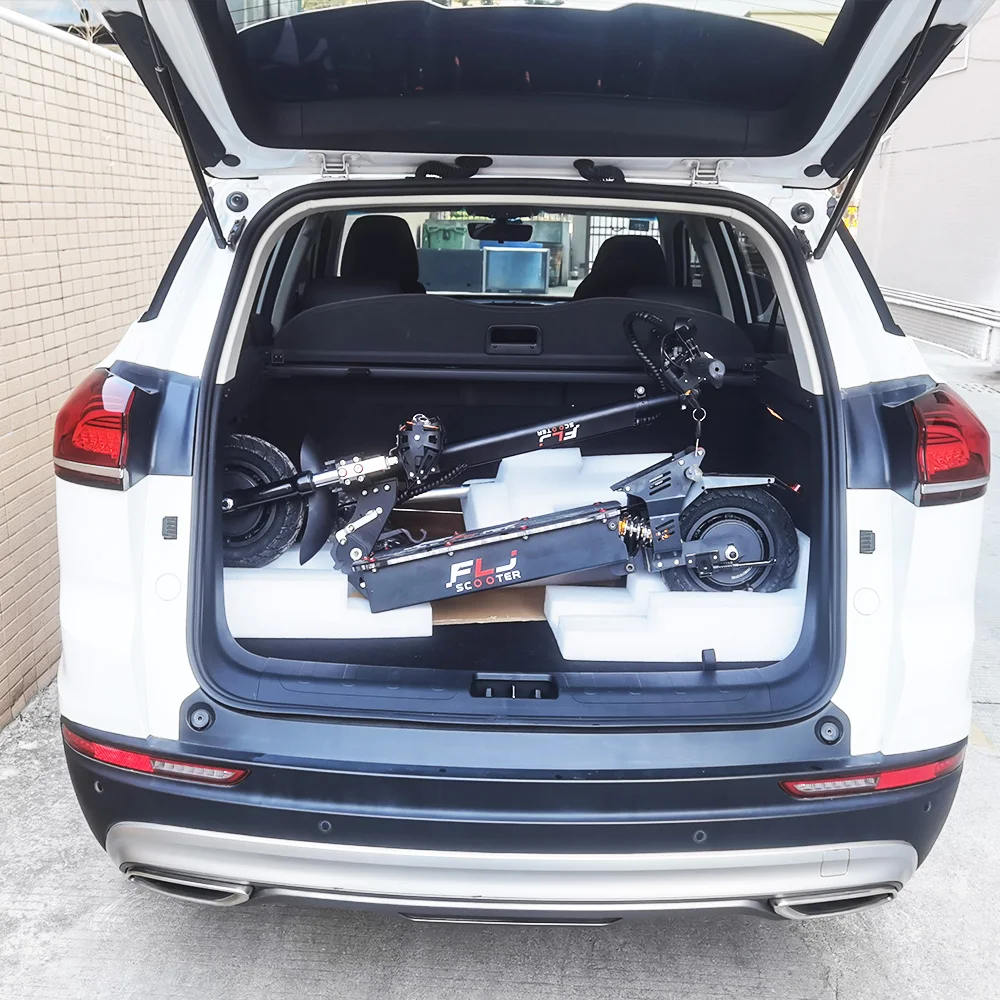 FLJ 2400W Dual Motor E Scooter with 2 strong power engine 52V 10inch wheel e bike easy foldable adult Electric | Спорт и развлечения