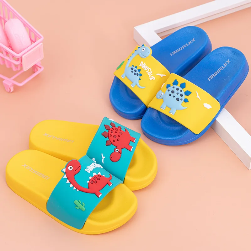 

New dinosaur children's slippers summer indoor home anti-slip cartoon cute sandals