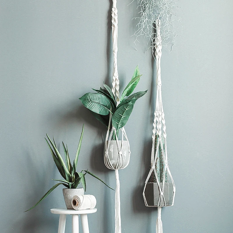 

Handmade Macrame Flowerpot Net Vintage Hanging Basket Plant Hangers Garden Decor