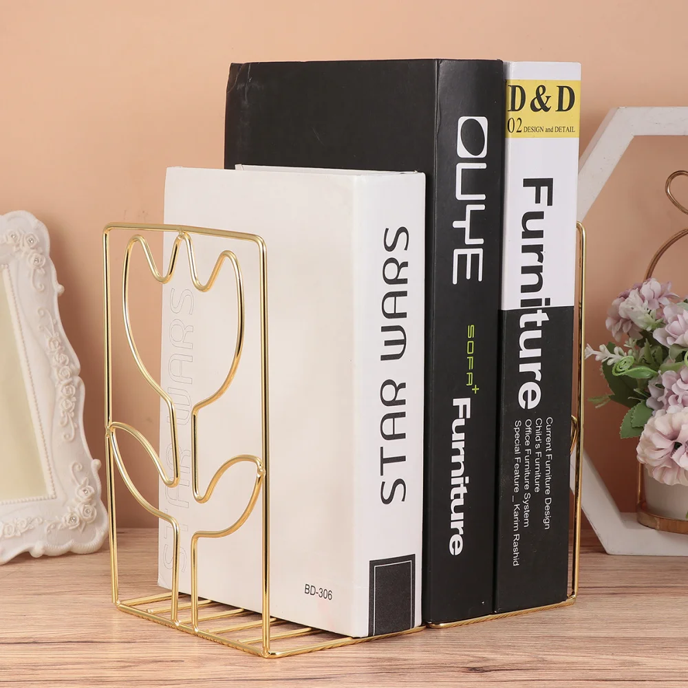 

2 шт. Железный книжный художественный книжный стеллаж для книг Настольный органайзер книжные полки с орнаментом мольберт для офиса кабинет...