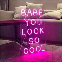 ohaneonk babe you look so cool custom neon light sign for room decor bedroom wall decor home decor personalized gifts