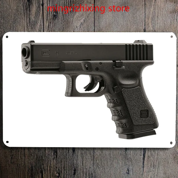 Пневматический пистолет Umarex Glock 19 Gen. 3 CO2 BB пневматический пистолет. Жестяной знак