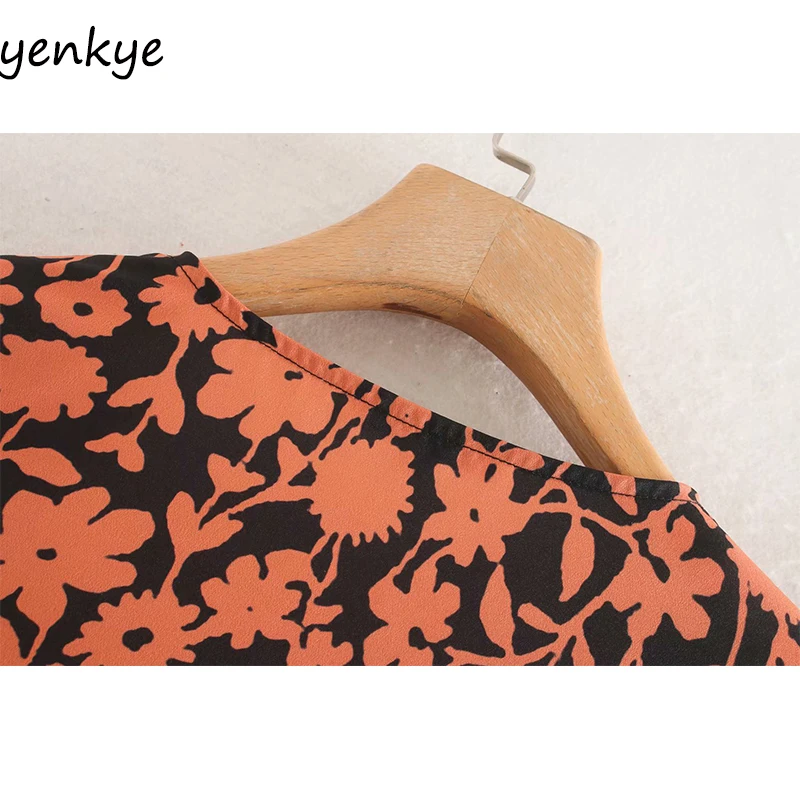 Женское винтажное платье с цветочным принтом Дамское сексуальное воротником и