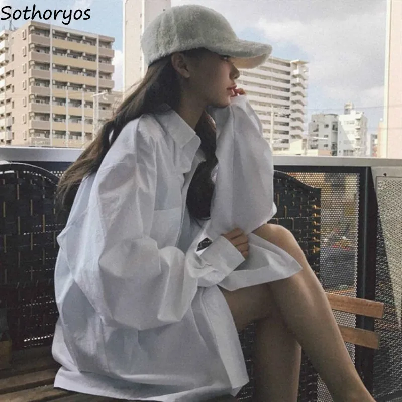 

Женская рубашка с длинным рукавом, весна-лето, корейский стиль, свободная, Студенческая, шикарная