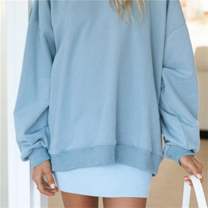 

Fashion Harajuku Autumn Hoodies Solid Color Hooded Tops Women Hooded Sweatshirt Long-sleeved Winter Solid Pullovers