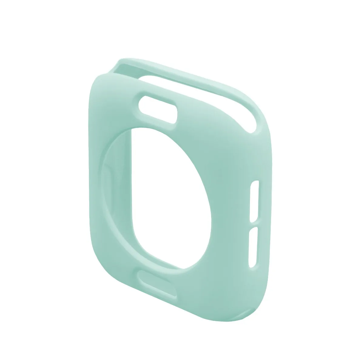 Light Blue Цветной Мягкий силиконовый чехол для Apple Watch Series 4/5 40 мм 44 мм рамка полный защитный бампер чехол для iWatch 4 5 Чехол - Цвет: Light Blue