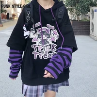 harajuku anime hoodies girls emo cartoon women hoodie kawaii long sleeve y2k pullover alt hoody japanese style autumn sweatshirt