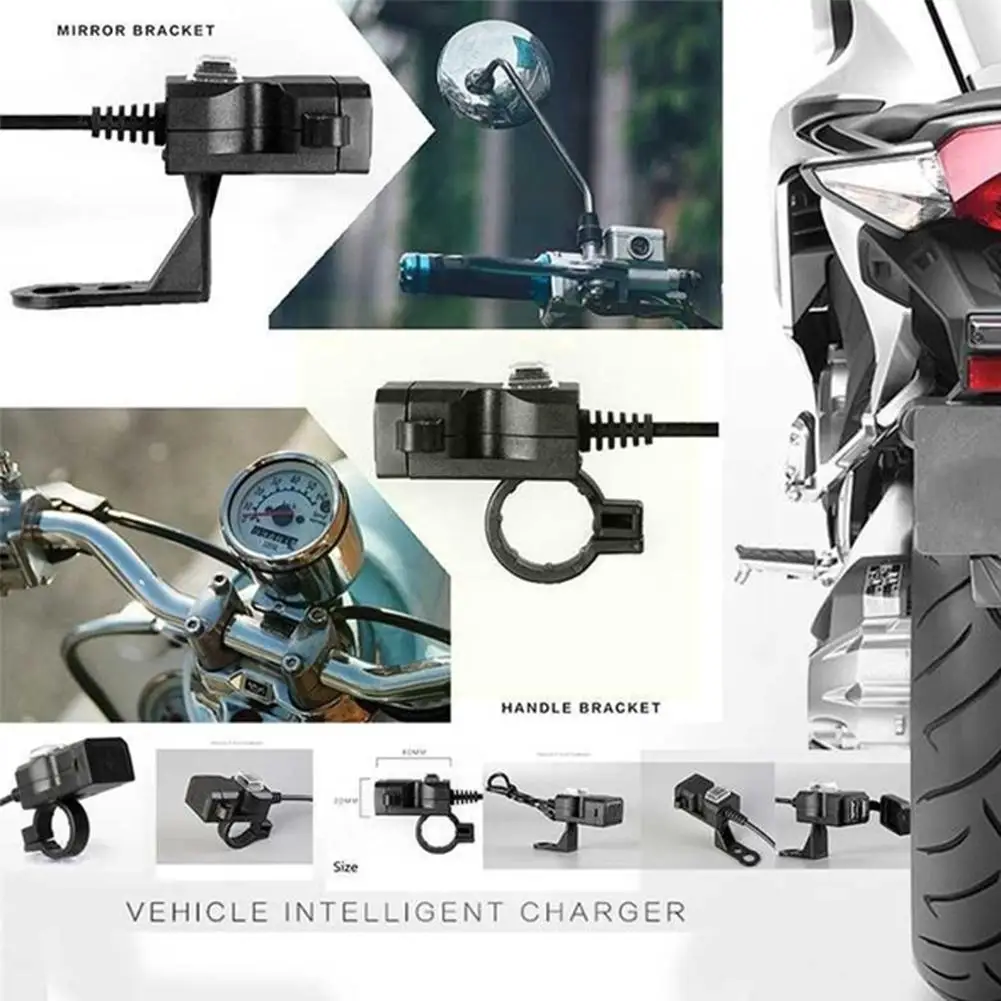 

High Quality Motorcycle Dual Usb Mobile Phone Charger, Waterproof Universal Phone With Adapter Switch Mobile D4w0