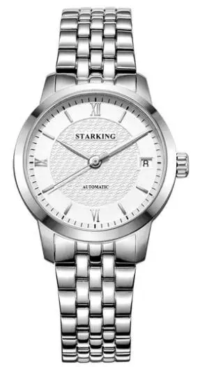 AL0187SS11 STARKING модные часы женские винтажные кожаные Роскошные Часы Дамские из нержавеющей стали автоматические женские наручные часы 5ATM водонепроницаемые - Цвет: AL0187SS11