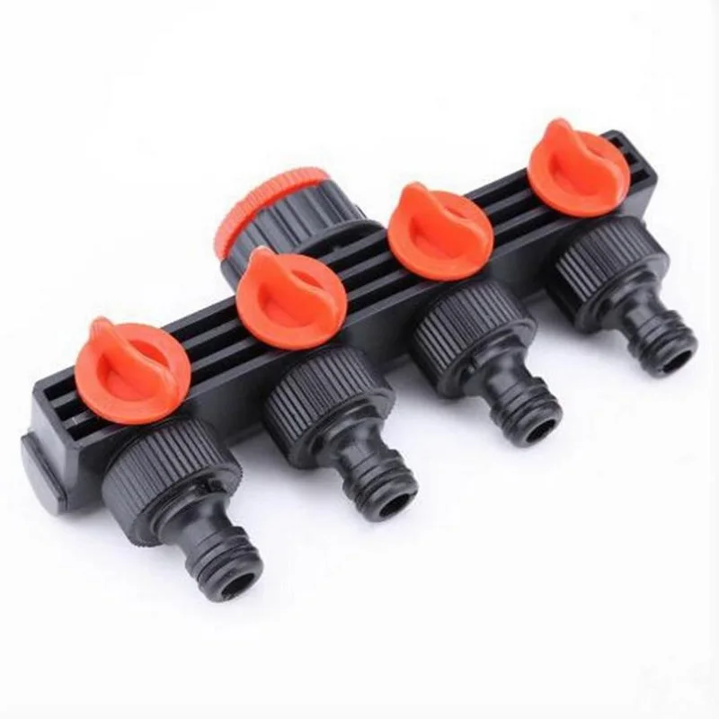 

Garden Water Tap Splitter Adaptor Quick Thread Hose Pipe Connector Adapter 4 Way