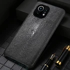 Чехол для Xiaomi Mi 11, 9, 9T, 10, 10T Pro, Note 10 Lite, Redmi Note 9 Pro, 9S, Note 8 Pro, 8T, 7, из натуральной кожи ската