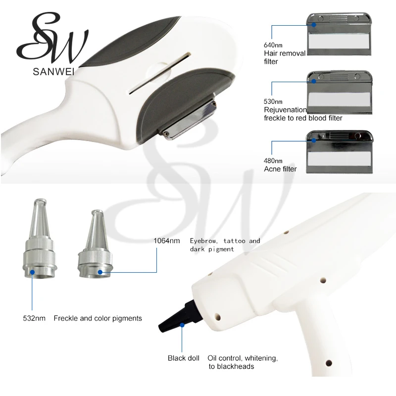 

3 in 1 Multifunction Q-switched OPT SHR IPL Hair Removal Picosecond ND Yag Tattoo Removal Face Lifting Machine