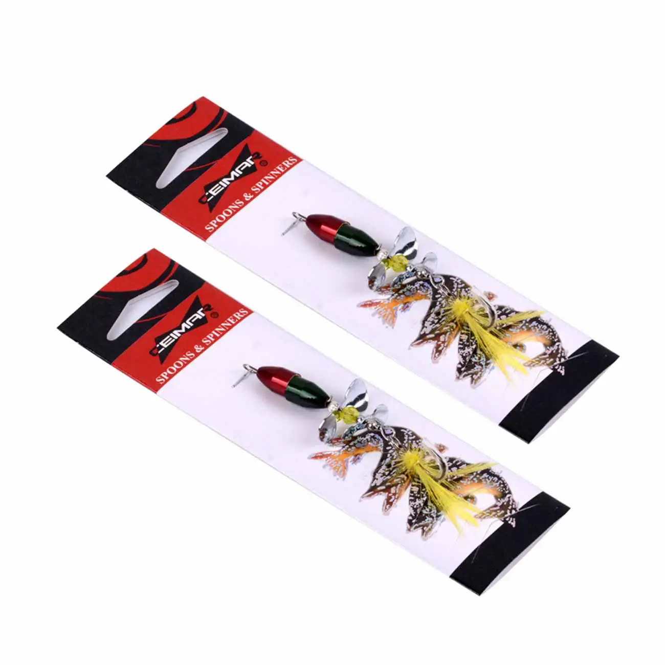

1Pcs Rotating Fishing Lure Compound Spinner Sequins Lure Perch Fishing Hard Bait With Feather Treble Hook For Bass Trout