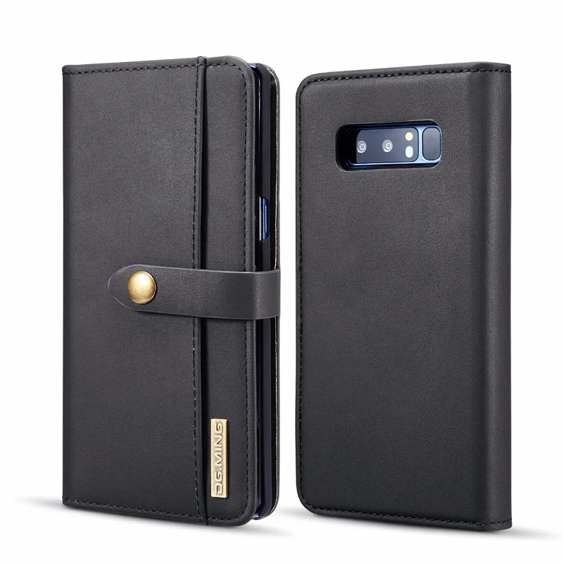 Роскошный кожаный чехол для телефона Samsung galaxy Note 8 9 S7 Edge S8 S9 S10 Plus Магнитный 2 в 1