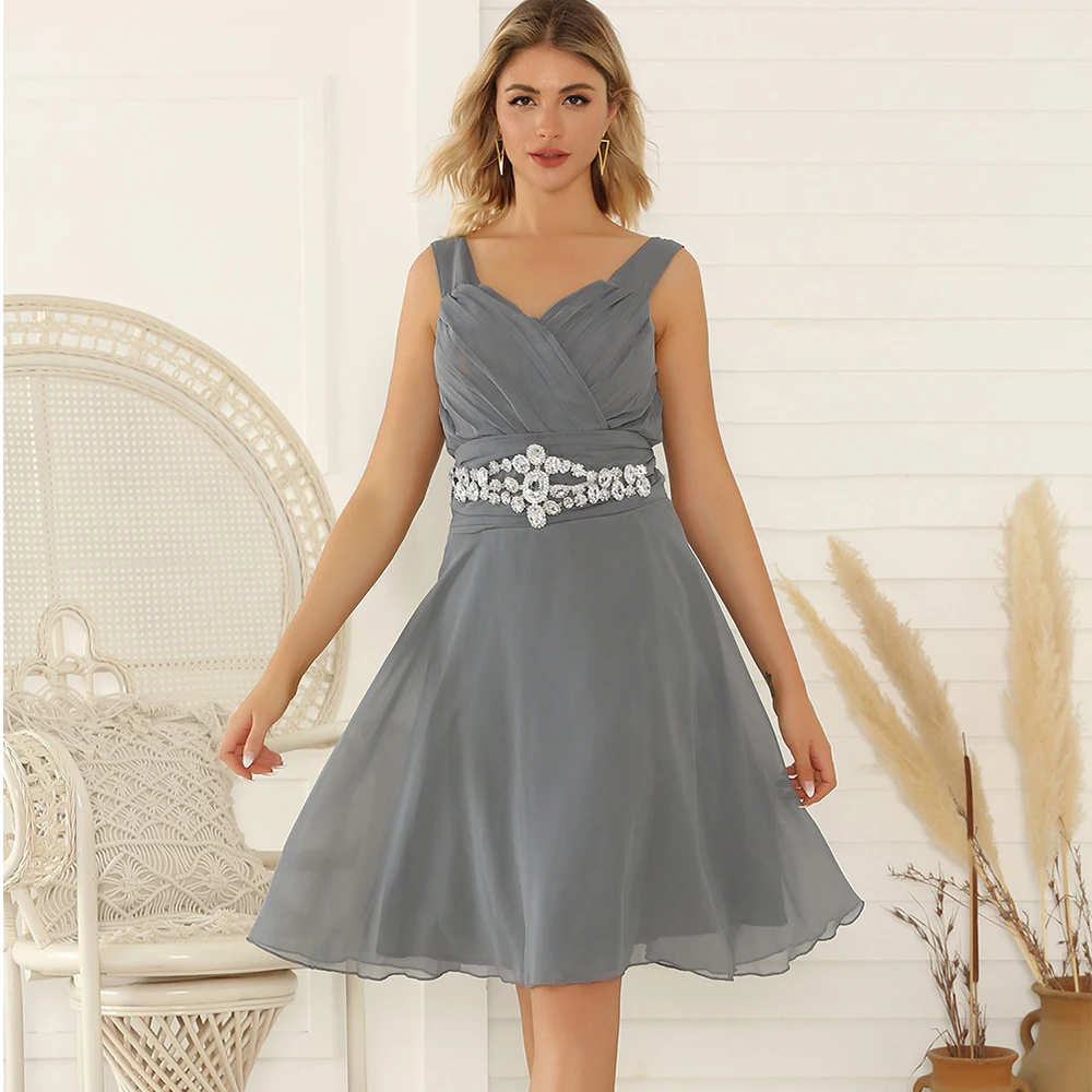 

Sexy Wedding Bridesmaid Chiffon A-Line Dresses Women 2020 Summer Casual Plus Size Elegant Slim Formal Party Dress 5XL