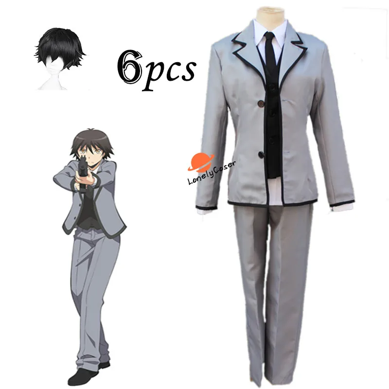 Аниме класс уничтожения Isogai Yuuma костюмы для косплея парик галстук жилет Хэллоуин