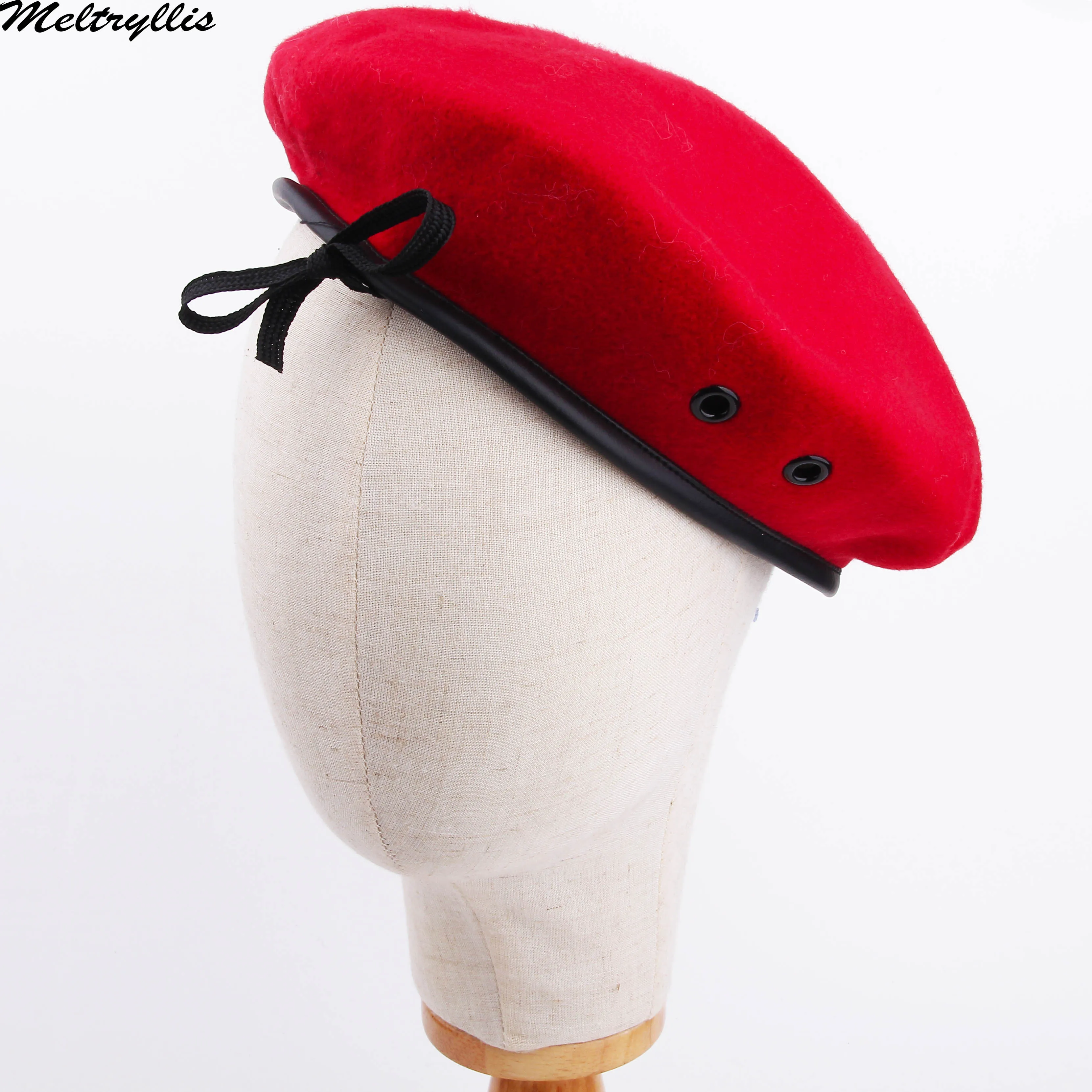 [Meltryllis] дешевые модные новые женские шерстяные одноцветные береты весенне-зимние