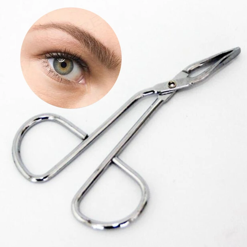 

Stainless Steel Elbow Eyebrow Pliers Clip Scissors Tweezers Straight Pointed Professional Eyebrow Plucking Makeup Beauty Tools