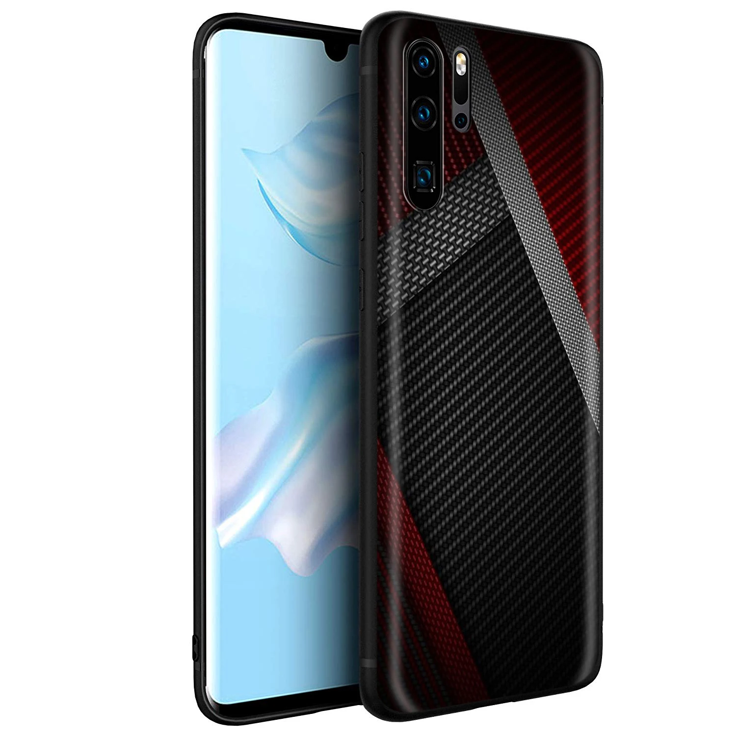 YIMAOC автомобиля углеродного волокна с принтом мягкий чехол для Huawei Honor Nova 6 7 9A 10X Y6P