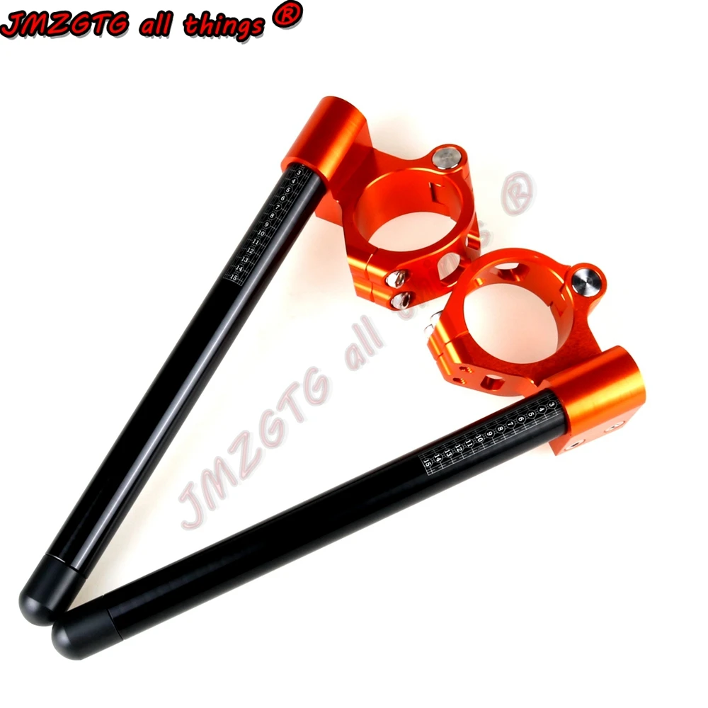Гоночный CNC зажим на ручках для KTM RC200 RC390 2014 2020 черный|clip on handle bars|clip onclip bar |