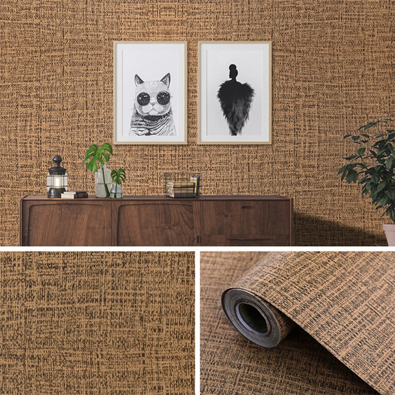 

Самоклеящиеся обои с льняным рисунком, домашние водонепроницаемые ПВХ мгновенные наклейки для комнаты, спальни, фона для обновления стен