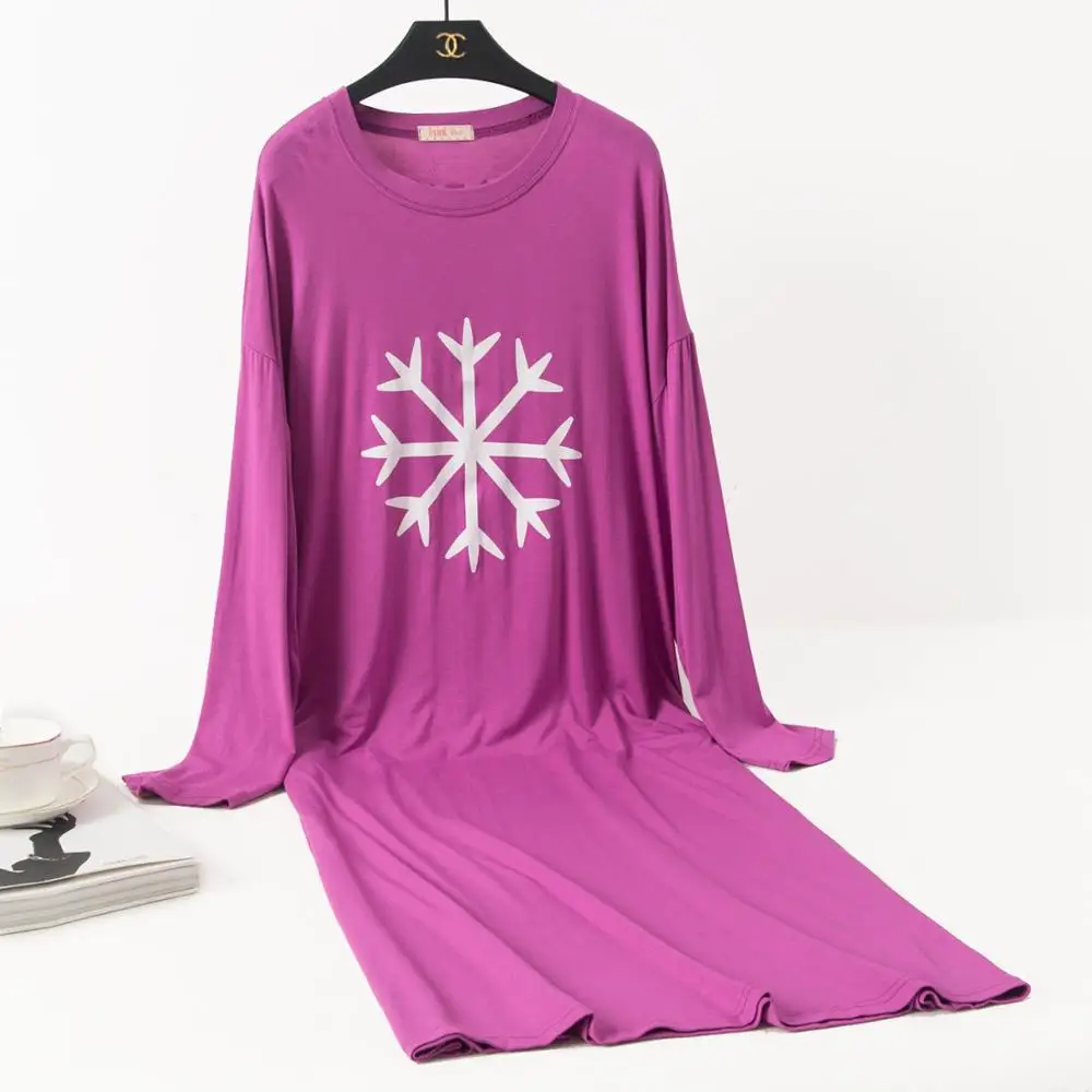 

Pretty pattern Sleepwear Sleep Shirt Loose Female Long Night Robe Dress Casual Home Gown gown robe Women Nightgown Nightdress