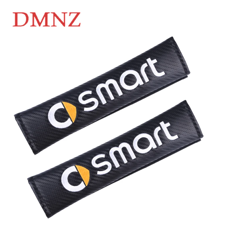 

2Pcs Car Seat Belt Shoulders Protection Pads Covers PU Leather decoration Interior Accessories For smart 451 453 fortwo forfour