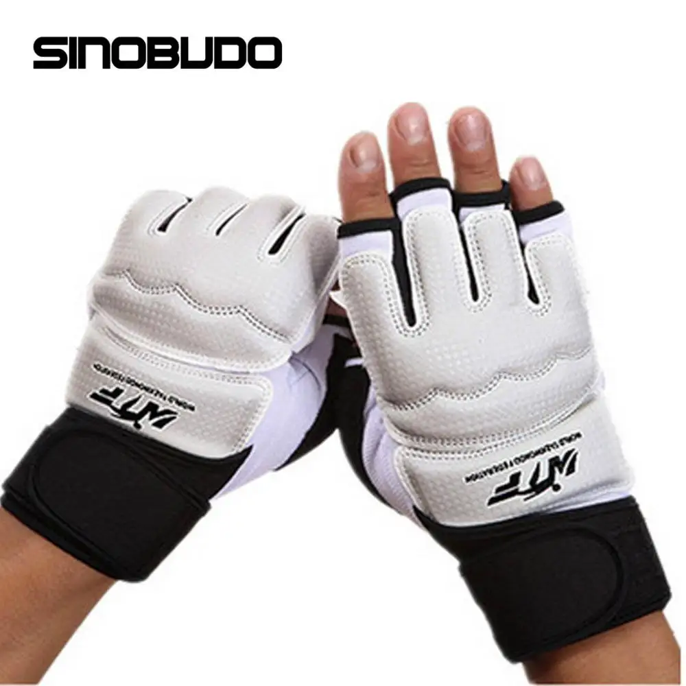 Перчатки с полпальца высокого качества WTF таэквондо тренировочные боксерские