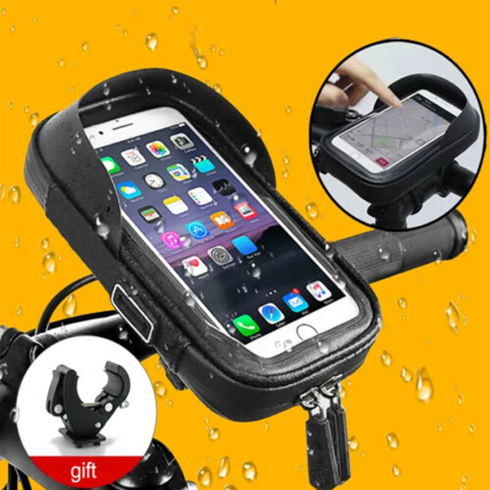 

6.3" Motorrad Fahrrad Halterung Smart Mobile Phone Bracket Handy E-bike Anti-preparation Water Bag Waterproof Tasche Universal