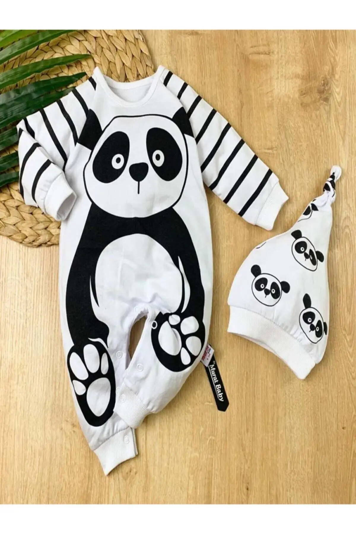 

100 cotton Cute Panda Print Bebe Jumpsuit