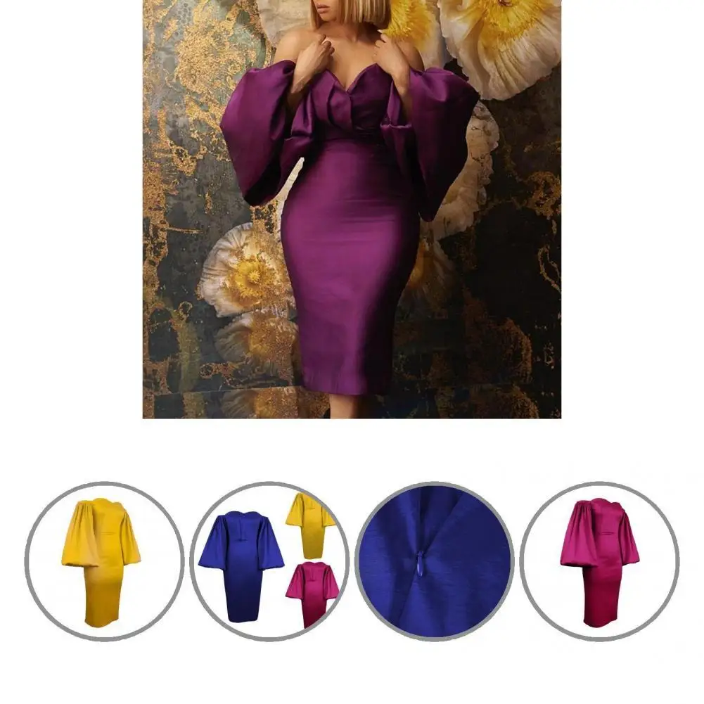 

Sheath Dress Tube Top Gorgeous Low Bosom Off Shoulder Backless Sheath Dress Women Dress for Banquet