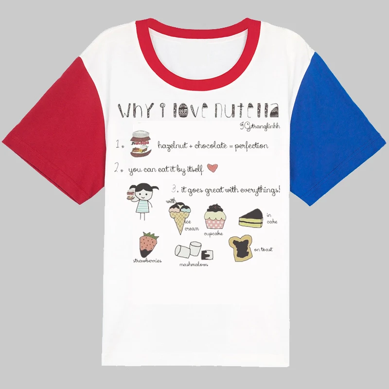 Уличная Эстетическая одежда Camiseta dibujos animados Винтажная с круглым вырезом забавная