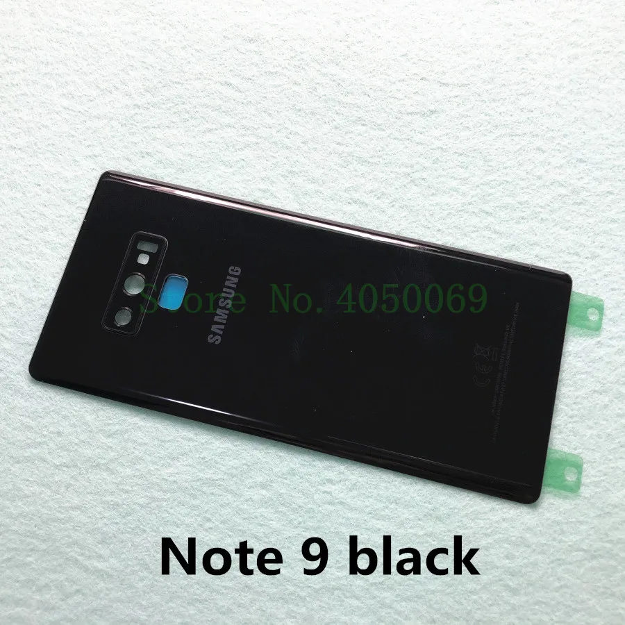 Note 9 black SAMSUNG Galaxy Note 9 N960 SM-N960F Note 8 N950 SM-N950F Стекло задняя Батарея Корпус ремонт на домашнию Дверь чехол Замена - Цвет: Note 9 black