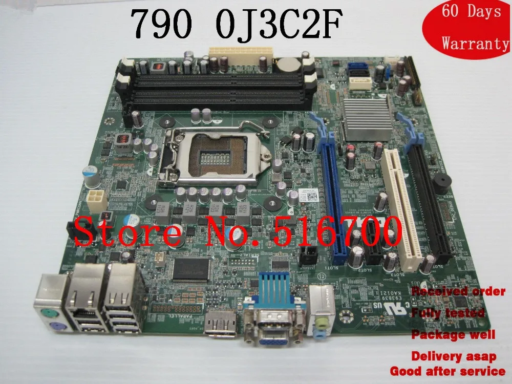 Запасная материнская плата для настольных систем Dell Optiplex 790 Motherbaord LGA 1155 0J3C2F