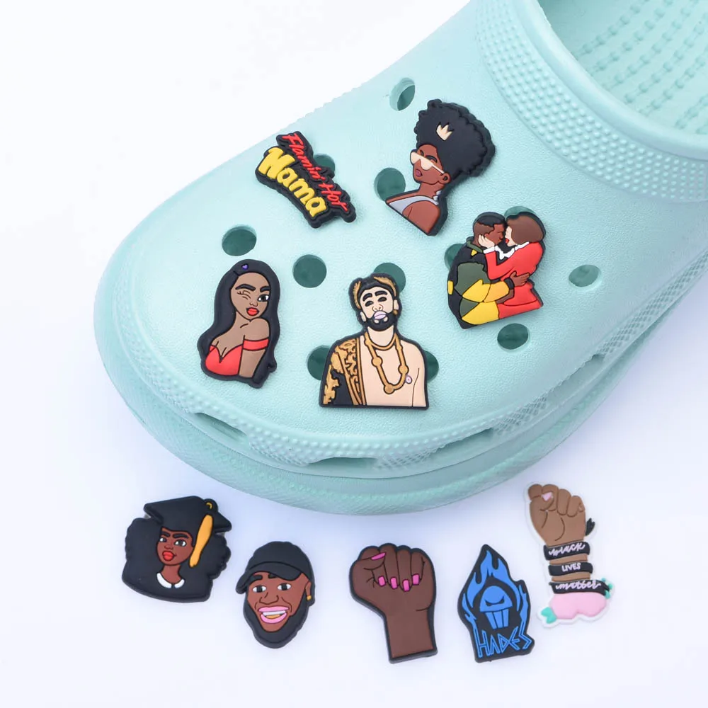 Чёрные чары для обуви мужчины и женщины 2021 года "Герой медсестры" для кроксовых туфель взрослых с декором JIBZ он.