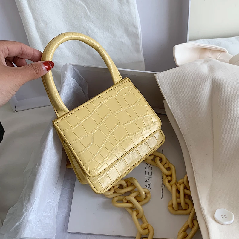 

Crocodile Pattern Crossbody Bags For Women 2020 Small Chain Handbag Small Bag PU Leather Hand Bag Ladies Designer Evening Bags