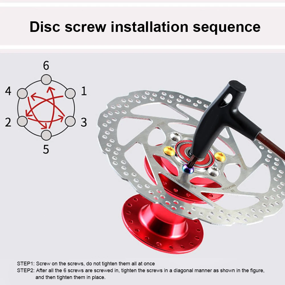 

12Pcs Fiets Remschijf Schroeven Kleurrijke Rotor Bouten Staal M5 * 10MM 1.8G Voor Mtb Bike fietsen Bevestiging Accessoires