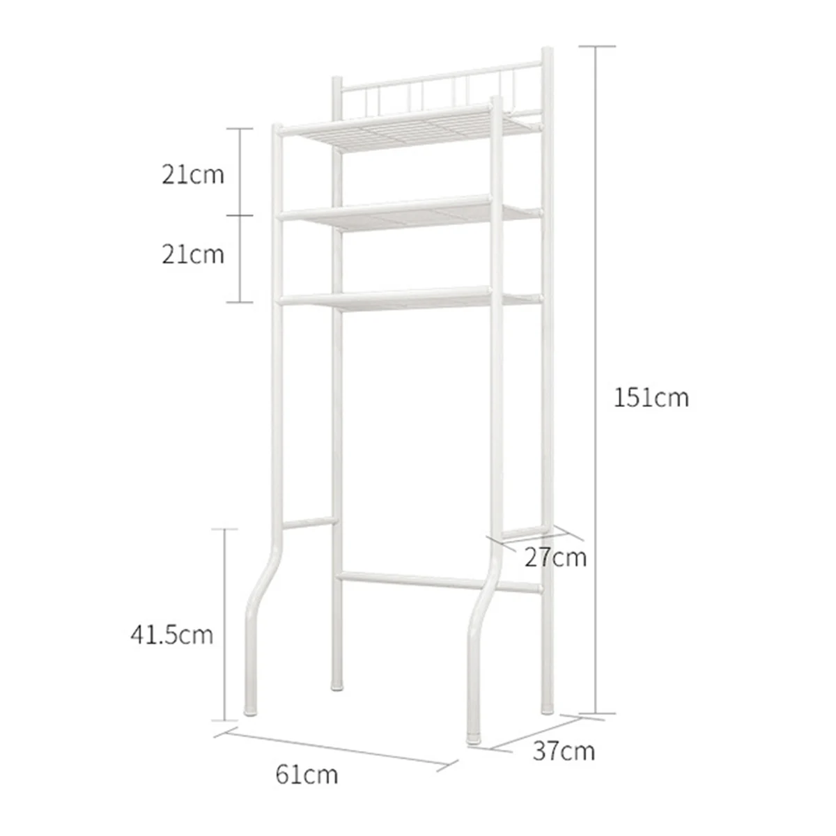 

3 Tiers Bathroom Shelves Toilet Floor Type Storage Rack Organizer For Floor Stand Bath Towel Rail Rack Over The Washing Machine