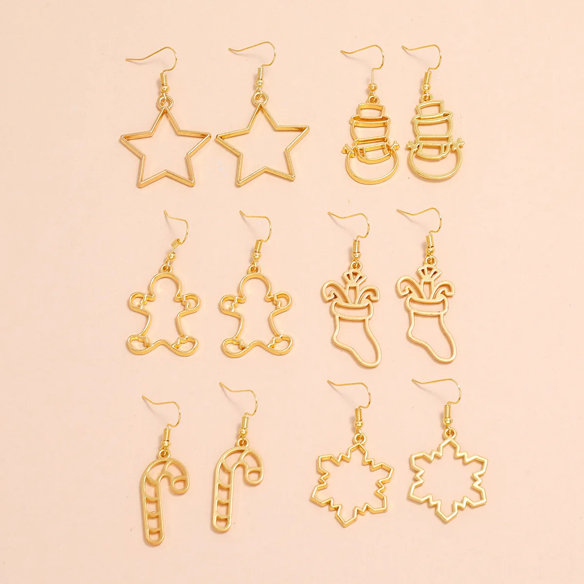 

Aprilwell 6 Pairs Cute Christmas Earrings for Women Gothic Aesthetic Snowflake Festival Pendant Jewelry Set Pendientes Kolczyki