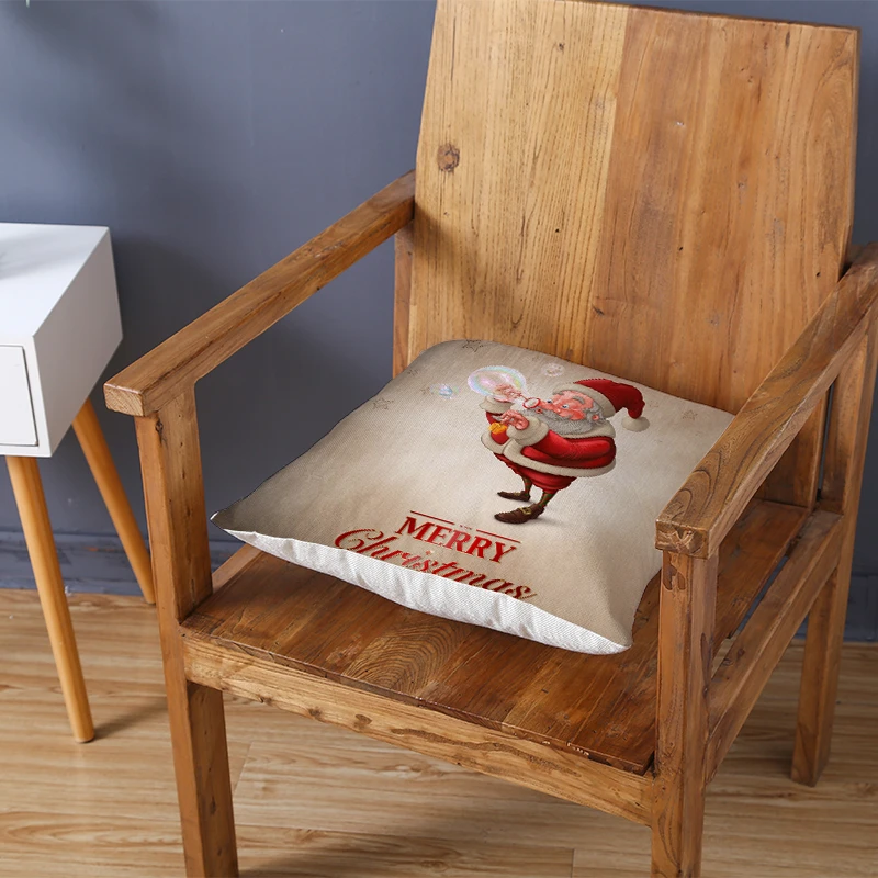 Чехлы на подушки Fuwatacchi в рождественском стиле наволочки с милым мультяшным Санта