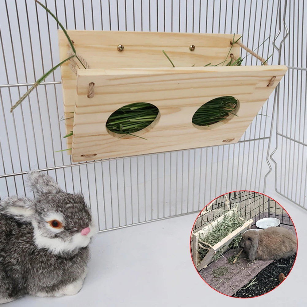 Лидер продаж! Маленький Домашний хомяк кролик деревянная кормушка для сена