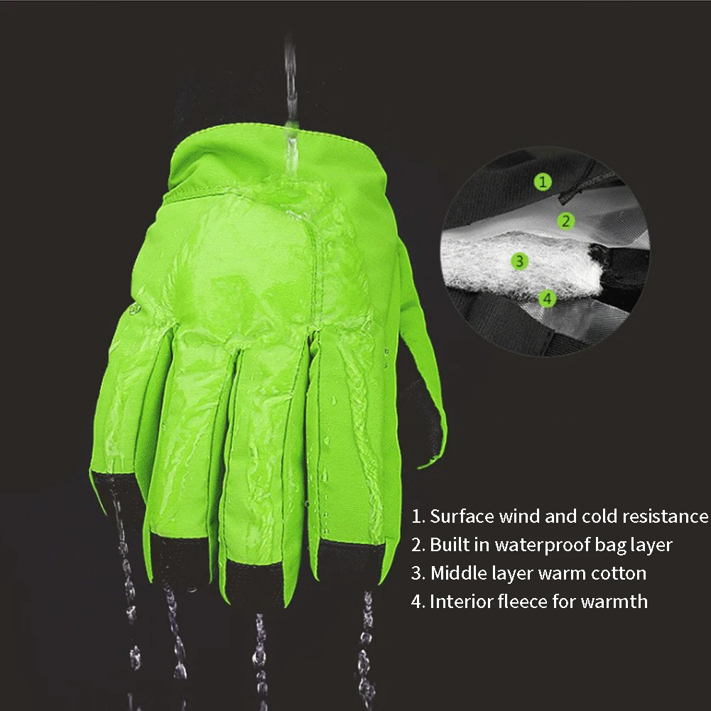 1 пара сохраняющие тепло для кемпинга лыжные перчатки дышащие противоскользящие