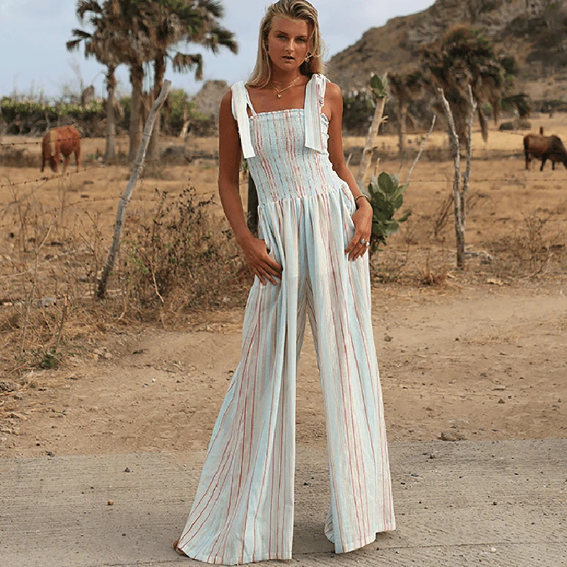 

Jumpsuits Women Printed Sling Piece Trousers Fashion Trend Elegant Loose Comfortable Jumpsuit Autumn Female