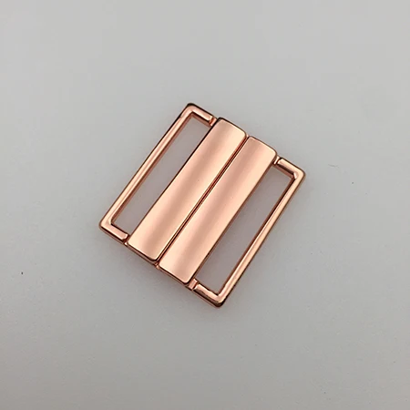 Rose Gold Высокое качество, 30 комплектов, 25 мм, нижнее белье, зажим для бюстгальтера, металлические застежки спереди, пряжки для плавания сзади - Цвет: Rose Gold